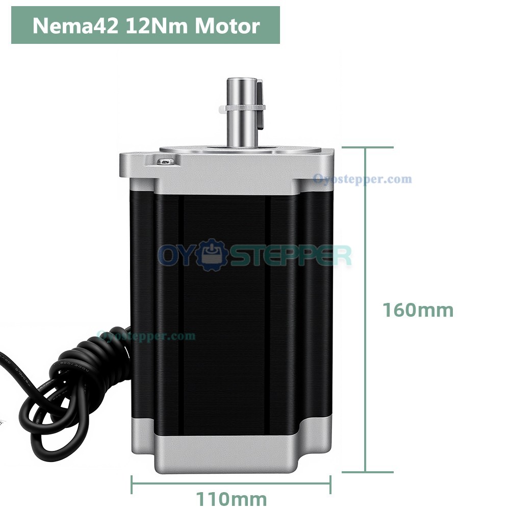 Nema 42 110mm 3 Phase Stepper Motor 12/16/20Nm 1.2° keyway Shaft For Heavy-Duty CNC Milling Machine
